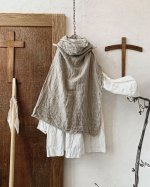 画像7: MARCHE' DE SOEUR／ウールリネンのポンチョ・杢ナチュラル (7)