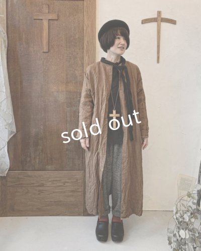 画像8: MARCHE' DE SOEUR／後ろりぼんワンピース・柿渋染め