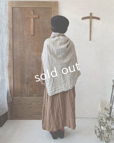 画像11: MARCHE' DE SOEUR/ウールリネンのポンチョ・杢ナチュラル