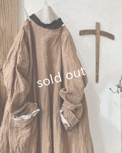 画像3: MARCHE' DE SOEUR／後ろりぼんワンピース・柿渋染め