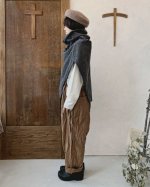 画像10: MARCHE' DE SOEUR／ウールへリンボンのポンチョ・杢チャコール (10)