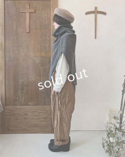 画像10: MARCHE' DE SOEUR／ウールへリンボンのポンチョ・杢チャコール