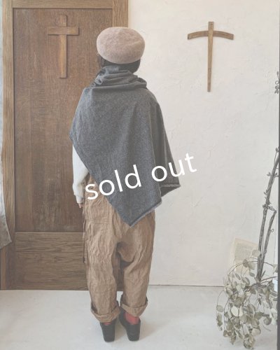 画像11: MARCHE' DE SOEUR／ウールへリンボンのポンチョ・杢チャコール
