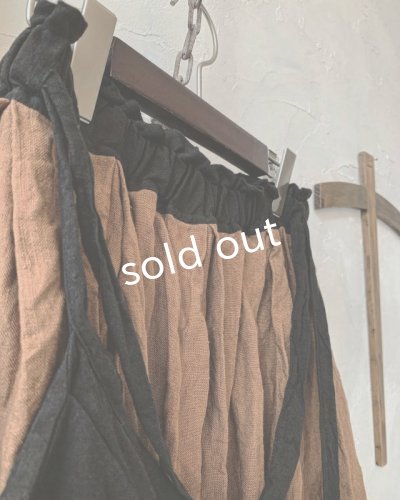 画像5: MARCHE' DE SOEUR/種蒔きポケットのスカート・柿渋染め