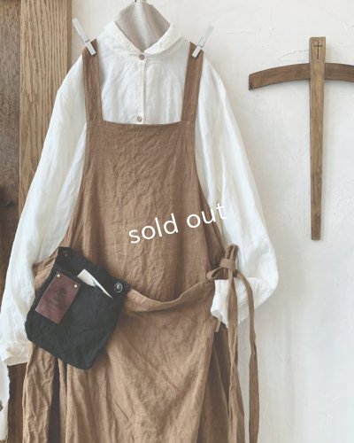 画像2: MARCHE' DE SOEUR／種蒔のエプロン・柿渋染め