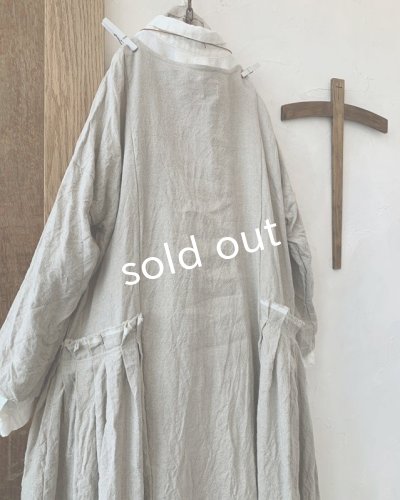 画像9: MARCHE' DE SOEUR／サイドタックワンピース・ハードマンズリネン