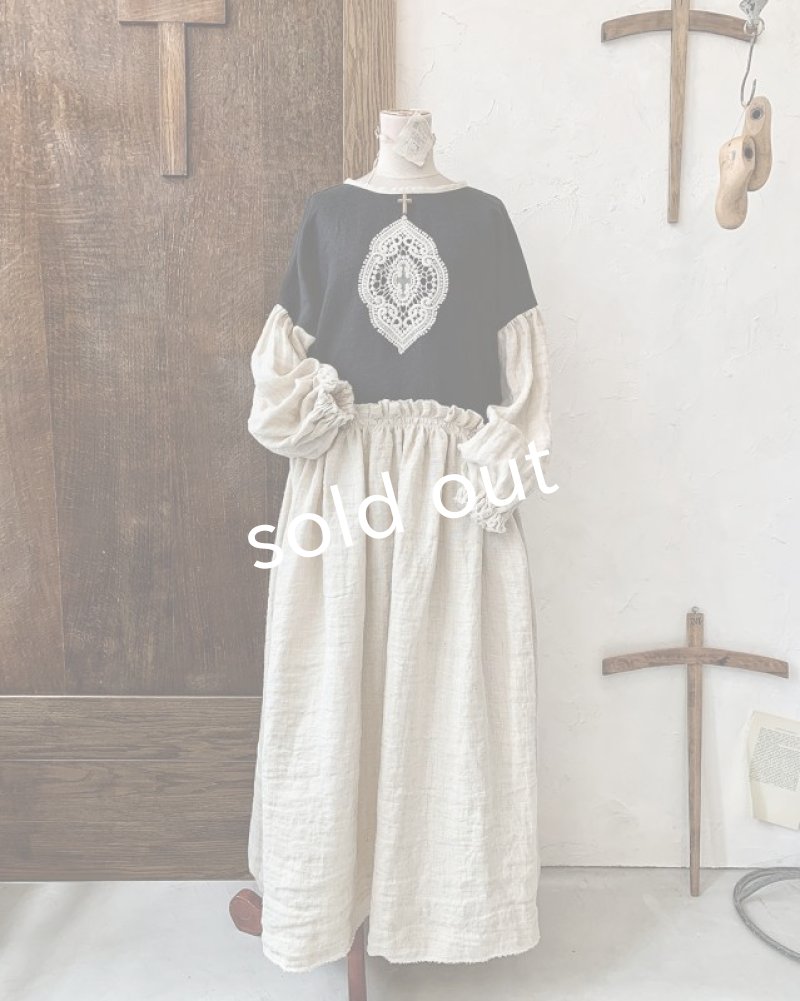 画像10: MARCHE' DE SOEUR／ブルターニュの少女のドレス・black (10)