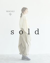 MAGALI /コットンシルクワイドパンツ・ベージュ
