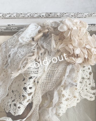 画像3: pollenbienco/アンティークレースとプリザーブドのウィッグバレッタ・A