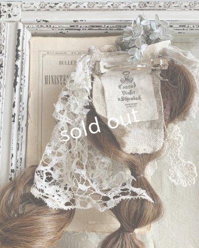 画像4: pollenbienco/アンティークレースとプリザーブドのウィッグバレッタ・B