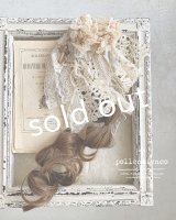 pollenbienco／アンティークレースとプリザーブドのウィッグバレッタ・A