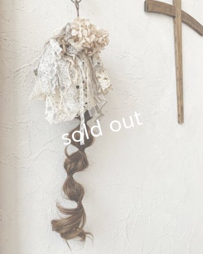 画像5: pollenbienco/アンティークレースとプリザーブドのウィッグバレッタ・A