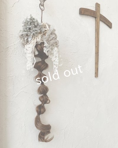 画像6: pollenbienco/アンティークレースとプリザーブドのウィッグバレッタ・B