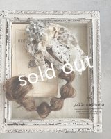 pollenbienco／アンティークレースとプリザーブドのウィッグバレッタ・B