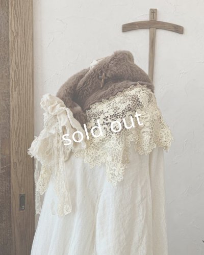 画像3: pollenbienco/アンティークレースのファーティペット・B