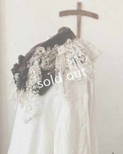 画像4: pollenbienco/アンティークレースのファーティペット・A