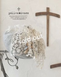 pollenbienco／アンティークレースのベレー・グレー