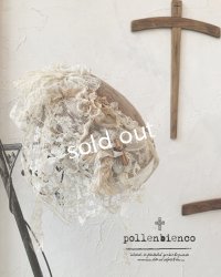 pollenbienco／アンティークレースのベレー・ブラウン