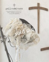 pollenbienco／アンティークレースのベレー・黒
