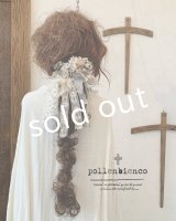 pollenbienco／アンティークレースとプリザーブドのウィッグバレッタ・B