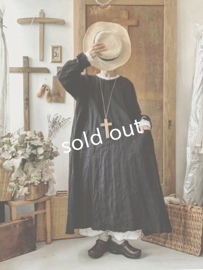 画像10: MARCHE' DE SOEUR/後ろリボンワンピース・ハードマンズリネン