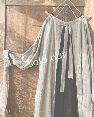画像3: MARCHE' DE SOEUR/後ろリボンワンピース・ハードマンズリネン