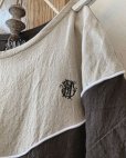 画像3: mifumi／アトリエ刺繍 キャロルのドレス・こげ茶×エクリュ (3)