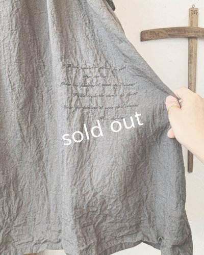 画像3: mifumi/アトリエ刺繍 森のオーバーワンピース・濃灰