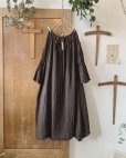画像4: mifumi／アトリエ刺繍 森のオーバーワンピース・こげ茶