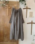 画像4: mifumi／アトリエ刺繍 森のオーバーワンピース・濃灰