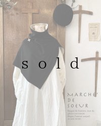 MARCHE' DE SOEUR／教会のケープ・リバーシブル【木の十字架ブローチ付】