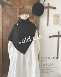 MARCHE' DE SOEUR／教会のケープ・リバーシブル【木の十字架ブローチ付】