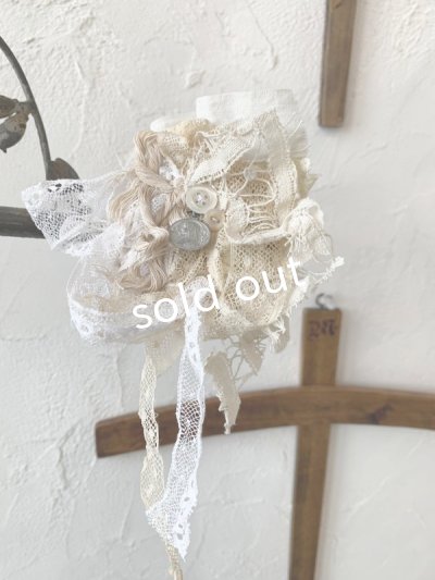 画像6: pollenbienco/アンティークレースのベレー・グレー