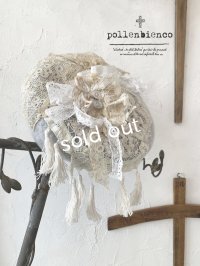 pollenbienco／アンティークレースのベレー・グレー