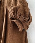 画像3: HALLELUJAH／1890's Bourgeron 羊飼いシャツワンピース・ Antique Brown（110cm丈）