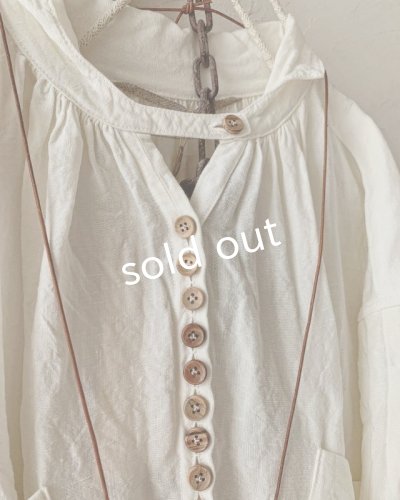 画像9: HALLELUJAH/1890's Bourgeron 羊飼いシャツワンピース・ Antique Brown(105cm丈)