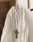 画像2: HALLELUJAH／1890's Bourgeron 羊飼いシャツワンピース・Off White（110cm丈） (2)