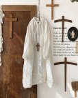 画像1: HALLELUJAH／1890's Bourgeron 羊飼いシャツワンピース・Off White（110cm丈） (1)