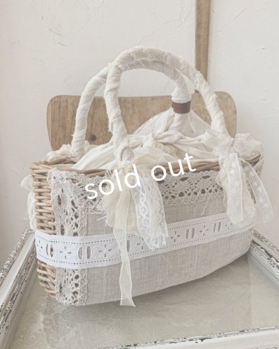 画像7: pollenbienco/アンティークレースと十字架のラウンドバッグ