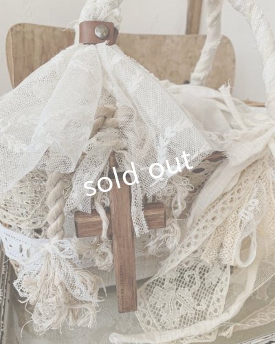 画像5: pollenbienco/アンティークレースと十字架のラウンドバッグ