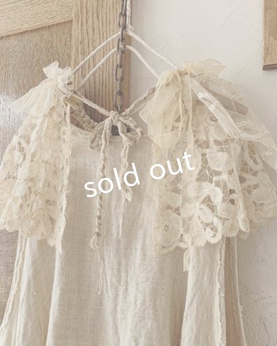 画像9: pollenbienco／アンティークレースのガーゼベスト・a