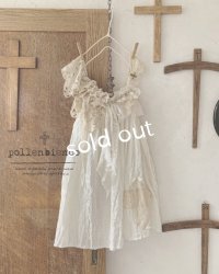 pollenbienco／アンティークレースのギャザーキャミソール