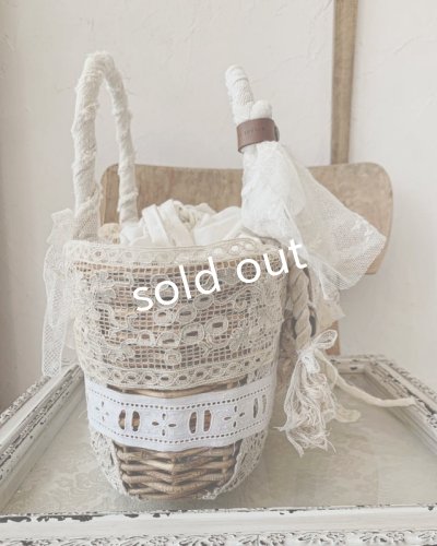 画像4: pollenbienco/アンティークレースと十字架のラウンドバッグ