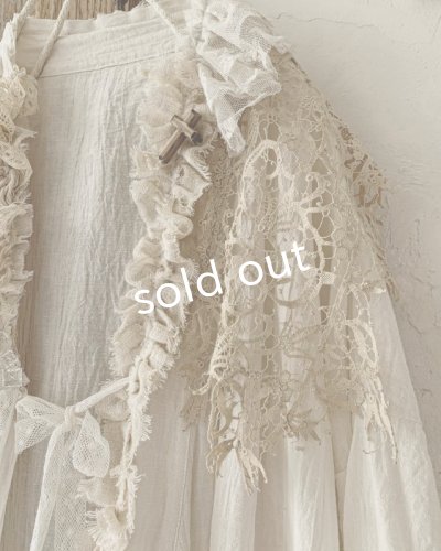 画像4: pollenbienco/アンティークレースのローブドレス