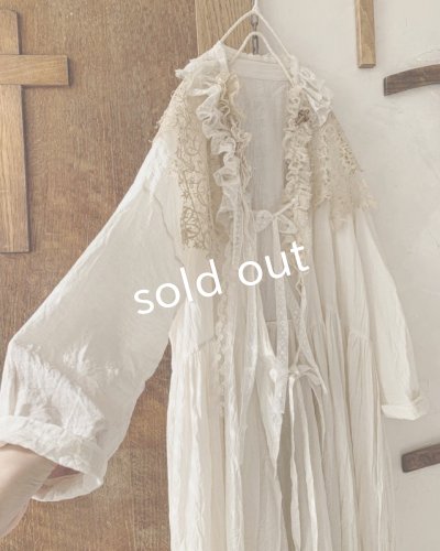 画像6: pollenbienco/アンティークレースのローブドレス