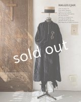 HALLELUJAH／1890's Bourgeron 羊飼いシャツワンピース・Black（110cm丈）
