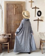 画像13: MARCHE' DE SOEUR／フローフリルワンピース・シャンブレーブルー (13)