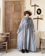 画像11: MARCHE' DE SOEUR／フローフリルワンピース・シャンブレーブルー (11)