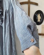 画像6: MARCHE' DE SOEUR／フローフリルワンピース・シャンブレーブルー (6)