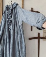 画像7: MARCHE' DE SOEUR／フローフリルワンピース・シャンブレーブルー (7)
